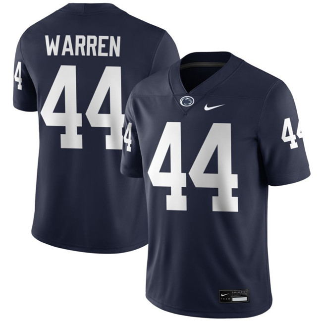 Men's Navy Penn State Nittany Lions #44 Tyler Warren Stitched Jersey
